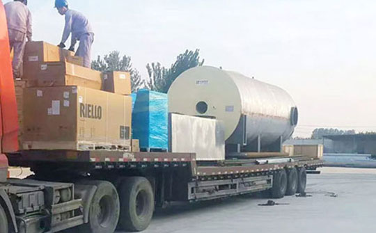 客戶采購的四臺承壓熱水鍋爐發貨啦！