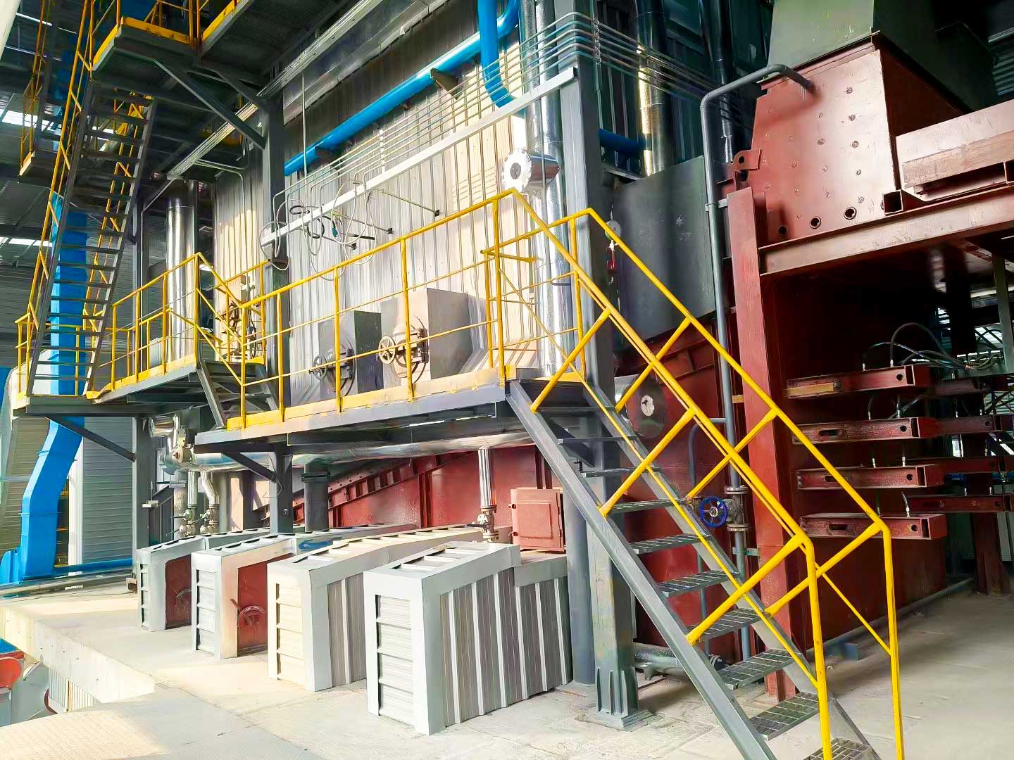 山東棗莊25噸生物質(zhì)角管鍋爐客戶現(xiàn)場(chǎng)