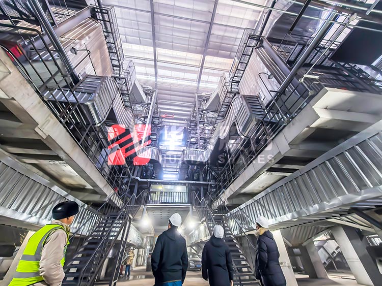 華泰兩臺45噸角管往復爐排鍋爐項目